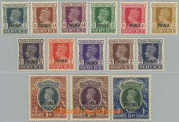 247513 - 1939-1944 SG.O71-O84, Jiří VI. 3P - 5R; kompletní série 