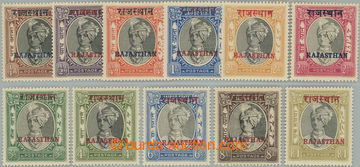 247519 - 1950 SG.15-25, stamps Jaipur ¼A - 1R with overprint RAJASTH