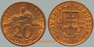 247544 - 1941 SLOVENSKO 1939-1945 / 20 haléř 1941; vzácnější ro