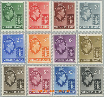 247558 - 1938-1947 SG.110-121, George VI. ½P - £1; complete set, pa