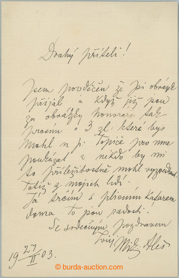 247692 - 1903 ALEŠ Mikoláš (1852–1913), important Czech painter 