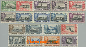 247711 - 1938-1950 SG.146-163, Jiří VI. - Motivy ½P - £1; nominá