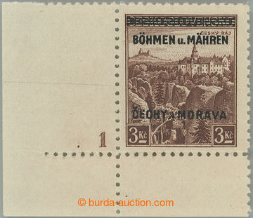 247761 - 1939 Pof.16 plate number, Bohemian Paradise 3CZK, L the bott