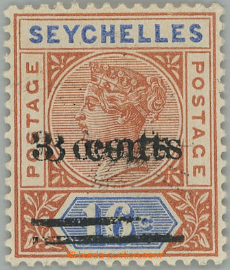 247780 - 1901 SG.38b, Viktorie 3C/16C, přetisk DVOJITÝ; bezvadná, 