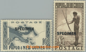 247810 - 1952 SG.14-15, Mapa a Lukostřelec 10Sh a £1, Specimen; kom