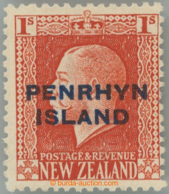 247822 - 1917 SG.27ab, Jiří V. NZ 1Sh s přetiskem PENRHYN ISLAND, 