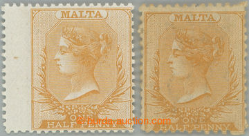 247871 - 1863-1881 SG.8, 15; Viktorie ½P orange-buff, průsvitka CC,