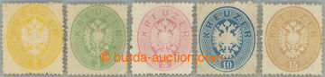 247879 - 1863 Ferch.24-28, Znak 2Kr - 15Kr, perforace 14; 2Kr s půvo