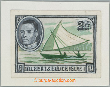 247892 - 1939 SG.53, essay / grafický návrh, Gilbert Islands Canoe 