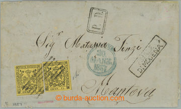 247909 - 1852 dopis do tehdy rakouské Mantovy vyfr. zn. 2x Znak 15C 