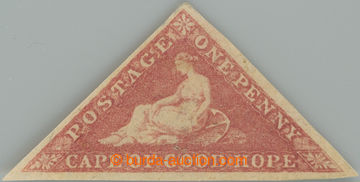 247918 - 1855 SG.5a, Allegory 1P rose; very fine piece, wide margins,