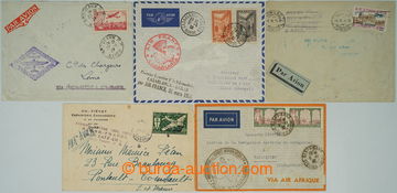 247942 - 1935-1938 SESTAVA / 5 Let-dopisů přepravených 1. LETY v r