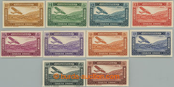 247962 - 1934 Yv.60-69, Airmails 0,50 - 100Pia, complete imperforated