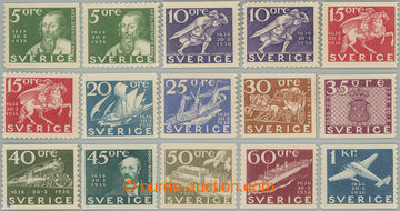 248007 - 1936 Mi.227A+B-238A, 5ö - 1 Kr, complete set of 15 stamps i