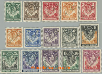 248103 - 1938-1952 SG.25s-45s, George VI. - Fauna ½d - 20Sh, complet