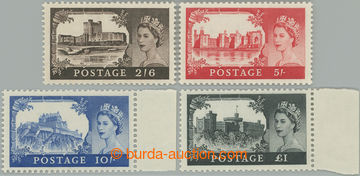 248107 - 1958 SG.536a-539a, QE II. - Castles 2Sh6d - £1, wmk St Edwa