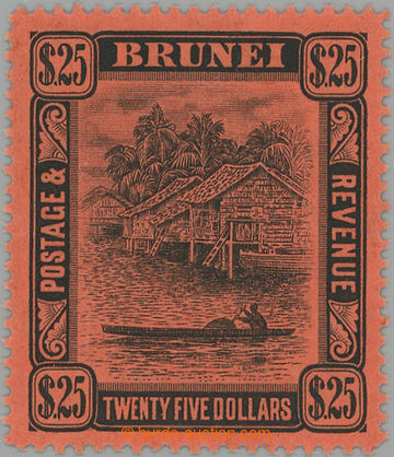 248165 - 1910 SG.48, Brunei River $25 černá / červená; pěkná ko