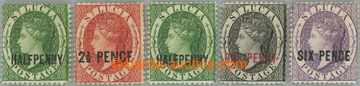 248175 - 1881 SG.23-26, Victoria ½P and 2½ with wmk CC and ½P, 1P 