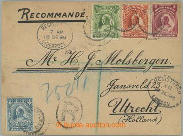 248184 - 1898 Reg letter to Utrecht, with Victoria ½-2½P, CDS REGIS