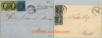 248212 - 1851 2 letters with stamps Fridrich August II. - vertical pa