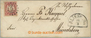 248260 - 1867 letter with Coat of arms 3 Kreuzer carmine, Mi.15, nume