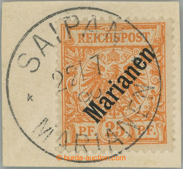 248266 - 1899 Mi.5I, Adler 25Pfg orange with overprint MARIANEN 48° 