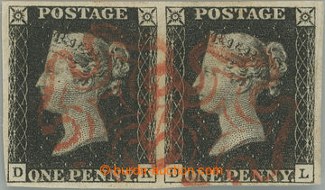 248393 - 1840 SG.2, PENNY BLACK černá, TD 7, písmena D-K a D-L, vo