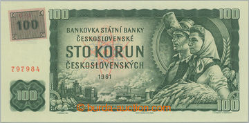 248443 - 1993 Ba.CZ1Ab1, 100Kčs 1961 with mounted revenue, issue II.