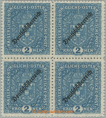 248450 - 1919 ANK.243B, 4-blok Znak 2K modrá Deutschösterreich, vz