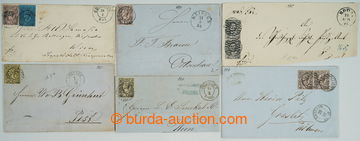 248465 - 1855 5 letters and 1 front side, Mi.8-11, i.a. pair ½Ngr wi