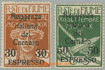 248472 - 1920 ESPRESI / Sass.3, 4, REGENZA ITALIANA DEL CARNARO 30C a