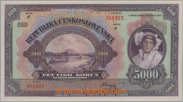 248486 - 1920 Ba.17b, 5000Kč 1920, série B, perforace SPECIMEN; pou