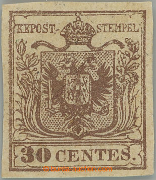 248487 - 1850 Ferch.4HI, Znak 30Cts GERRIPTES PAPIER; bezvadný kus s