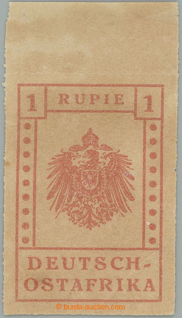 248493 - 1915 WUGA / Mi.V, Coat of arms 1 Rupie greyred, rare mission