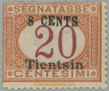 248496 - 1917 CHINA / TIENTSIN / Postage due stamp Sass.8c, Numerals 