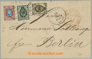 248510 - 1870 letter from Riga to Berlin with tricolor franking Mi.17