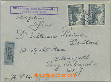 248535 - 1940 airmail letter to USA, with Towns 2x 4 Koruna, Pof.37, 