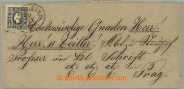 248546 - 1858 přebal skládaného dopisu v místě vyfr. zn. FJ I. 3