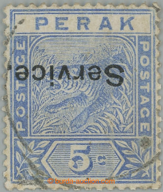 248559 - 1894 SG.O10a, official issue Tiger 5c blue with INVERTED ove