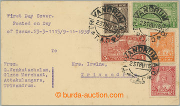 248668 - 1939 FDC / letter with SG.64-68, local motives 1Ch-4Ch, sent