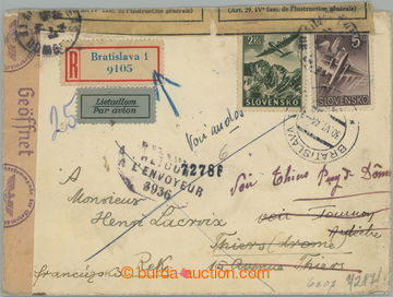 248681 - 1944 R+Let-dopis zaslaný do Francie, vyfr. zn. Letecké 2 a