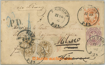 248685 - 1866 Mi.15, 18(2x),19a, letter with mixed franking 3 issues 