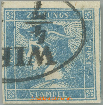 248712 - 1851 Ferch.6Ib, Modrý Merkur 0,6Kr typ Ib, světle modrá, 