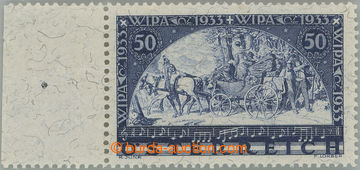 248716 - 1933 ANK.556, WIPA 50 + 50gr, žilkovaný papír, krajový k