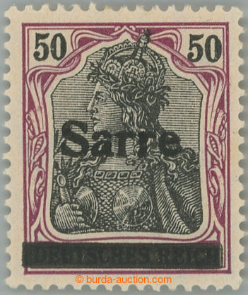 248726 - 1920 Mi.13y, Germania 50Pfg dunkelbraunlichlila / schwarz au