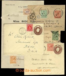 24873 - 1913 - 36 comp. 2 pcs of p.stat envelopes uprated by. sent t