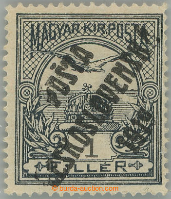 248786 -  Pof.89, 1f grey / black, wmk z, overprint IV. type (with pa