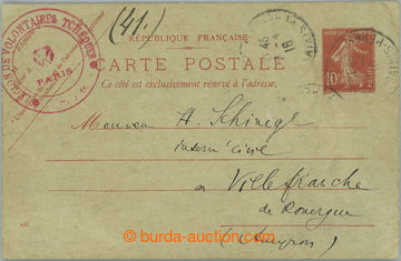 248848 - 1916 FRANCE / LEGION DE VOLONTAIRES TCHEQUES/ PARIS, red rou