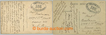 248850 - 1918 FRANCE / OUVERT 386 PARL AUTORITÉ MILITAIRE, black ova