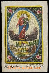 24889 - 1750 - 90? by hand coloured St. picture - Marienbild zu Host